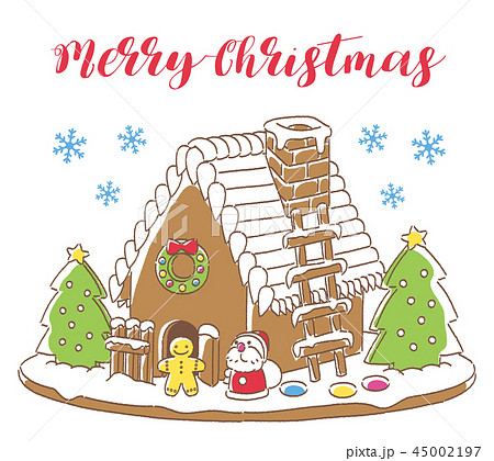 Christmas Candy House Santa Claus Stock Illustration