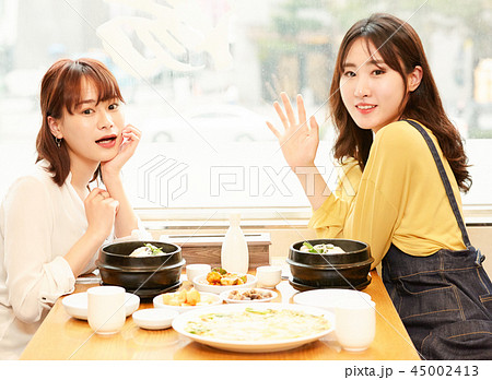 韓国　女子旅　韓国料理　食事 45002413