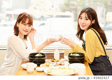 韓国　女子旅　韓国料理　食事 45002427