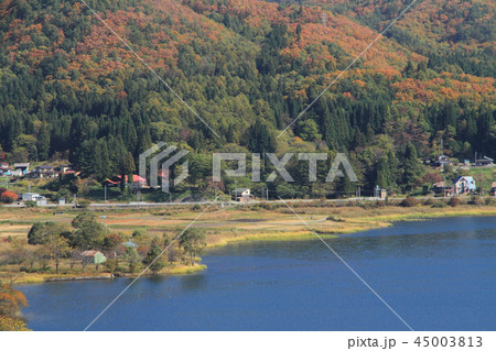 秋の木崎湖 秋の木崎湖 45003813