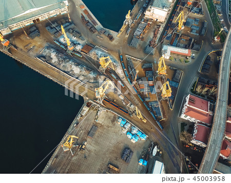 Sea port from a bird's-eye view. Odessa, Ukraine Sea port from a bird's-eye view. Odessa, Ukraine 45003958