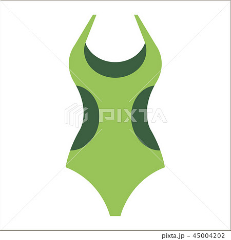 Woman fashion summer swimsuit illustration isolated on white Woman fashion summer swimsuit illustration isolated on white 45004202