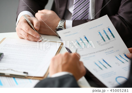 Male arm in suit and tie fill form clipped 45005281