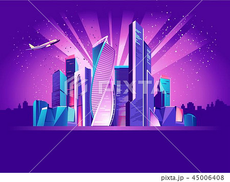 Moscow city neon Moscow city neon 45006408
