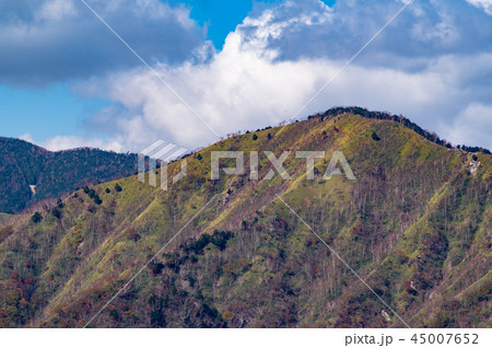 足尾山地の山々 社山　半月山駐車場展望台から 45007652