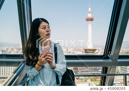 asian traveler searching the right direction 45009205