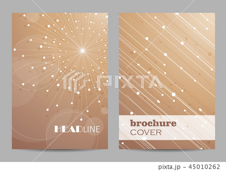 Brochure template layout design. Abstract geometric background with connected lines and dots 45010262