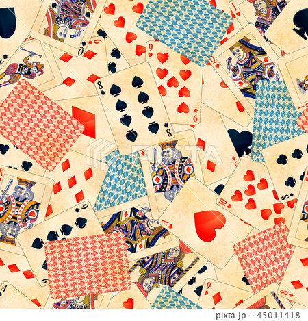 A lot of detailed colorful poker cards 45011418