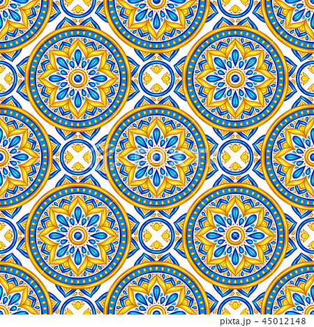 Moroccan Ceramic Tile Seamless Pattern のイラスト素材