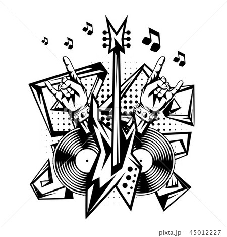 Rock and roll music print. Rock and roll music print. 45012227