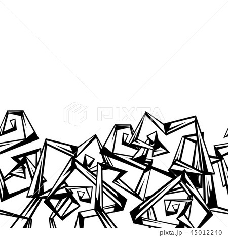 Seamless pattern of abstract curls with corners. Seamless pattern of abstract curls with corners. 45012240