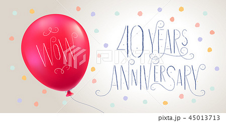 40 years anniversary vector icon, logo. Template design element 40 years anniversary vector icon, logo. Template design element 45013713