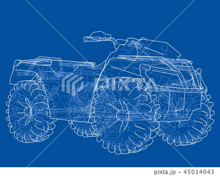 ATV quadbike concept outline. Vector 45014043