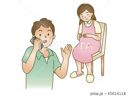 応急手当イラスト21：陣痛 45014118