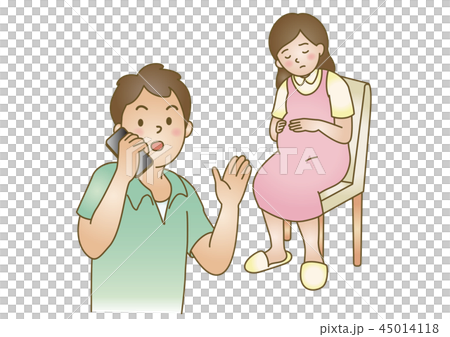 応急手当イラスト21：陣痛 45014118