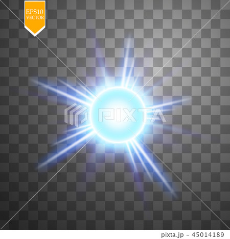 Light digital star on the transparent background 45014189