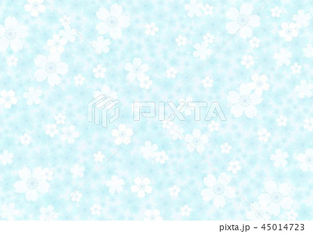 花柄水色のイラスト素材