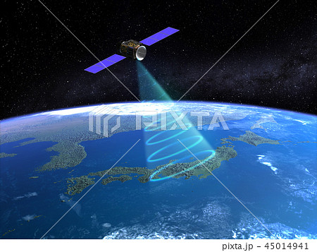 人工衛星　電波　GPSネットワーク　日本　宇宙 45014941
