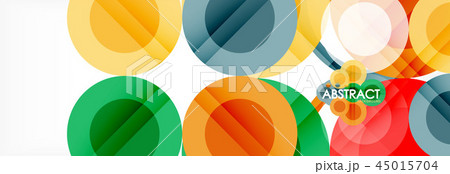 Abstract colorful geometric composition - multicolored circle background 45015704