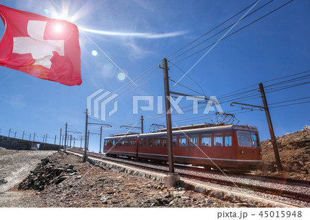 Gornergrat train in Swiss Alps,Zermatt,Switzerland 45015948