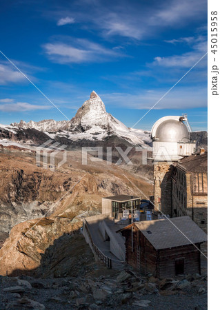 Matterhorn with observatory, Zermatt, Switzerland 45015958