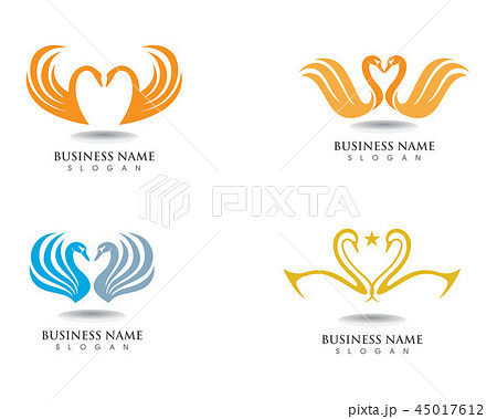 Swan Logo Template Vectorのイラスト素材