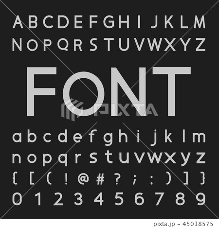 Texture font grunge alphabet vector, Style letter 45018575