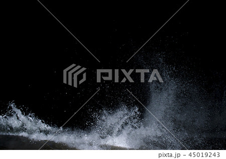 Splashing wave on the Black sea in the night. Splashing wave on the Black sea in the night. 45019243