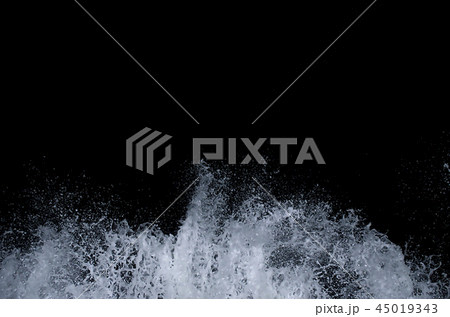 Splashing wave on the Black sea in the night. Splashing wave on the Black sea in the night. 45019343