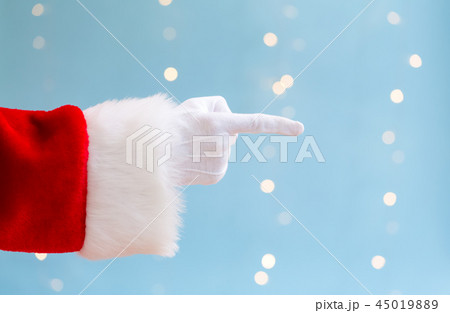 Santa with pointing gesture 45019889