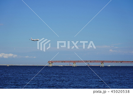 着陸しようとしている航空機 着陸しようとしている航空機 45020538