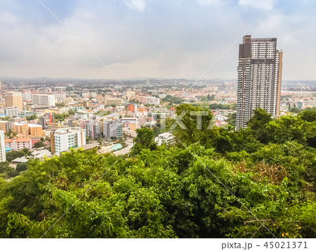 The new highrise buildings obscured the beautiful The new highrise buildings obscured the beautiful 45021371