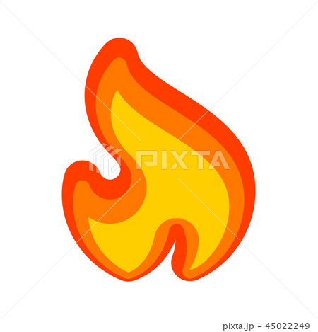 Fire flames, red yellow art new icon 45022249
