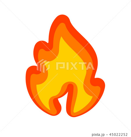 Fire flames, red yellow art new icon 45022252