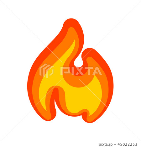 Fire flames, red yellow art new icon 45022253