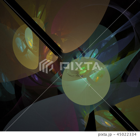 Glowing textural technological shape. 45022334