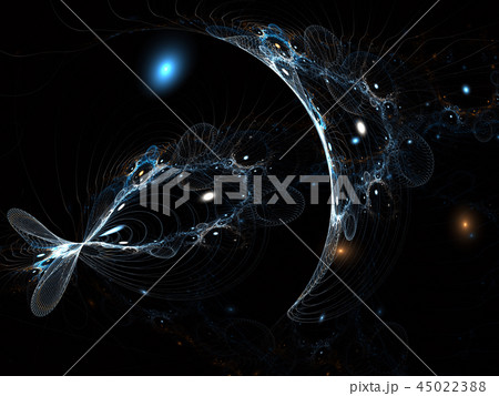 Soft glowing layered abstract fractal network Soft glowing layered abstract fractal network 45022388