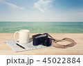 Travel and vacation background with items 45022884