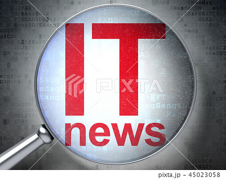 News concept: IT News with optical glass News concept: IT News with optical glass 45023058