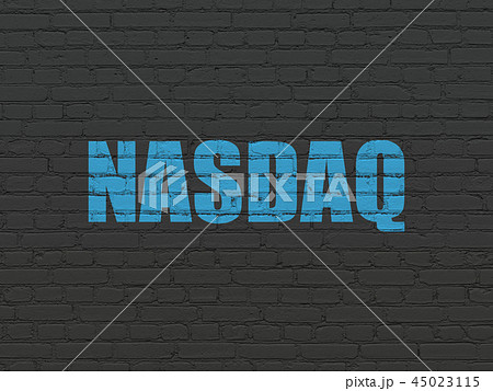 Stock market indexes concept: NASDAQ on wall background 45023115