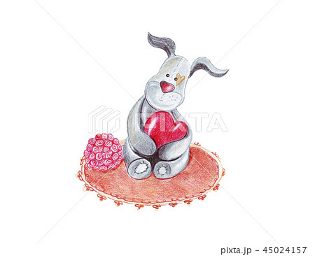 Hand drawn colored watercolor pencils Toy 45024157