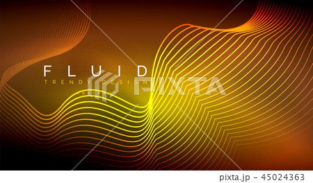 Digital flowing wave particles abstract background Digital flowing wave particles abstract background 45024363