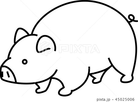 ブタのイラスト素材 45025006 Pixta
