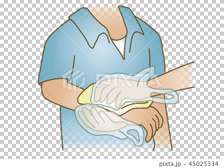 First aid illustration 26: bleeding, hemostasis, infection prevention 45025334