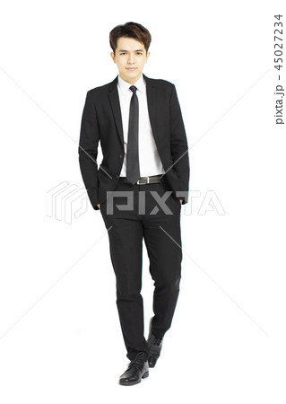 Full body of young handsome business man 45027234