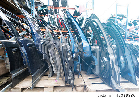 Racks with auto parts. Racks with auto parts. 45029836