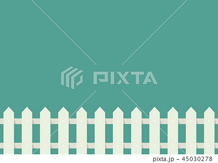 White fence in flat style White fence in flat style 45030278