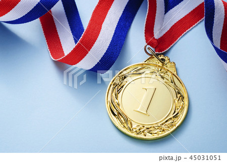Gold medal 1 place with a ribbon Gold medal 1 place with a ribbon 45031051