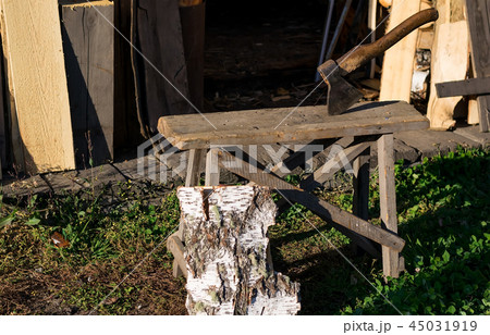 The ax on the woodshed 45031919