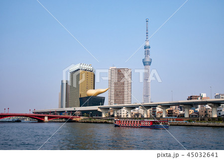 東京クルーズ　竜馬　隅田川　吾妻橋付近にて 45032641
